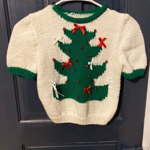 Handmade knitted Baby Christmas sweater